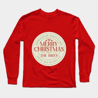 Christmas graphic t-shirt - Merry Christmas from the Brtis - Long Sleeve T-Shirt